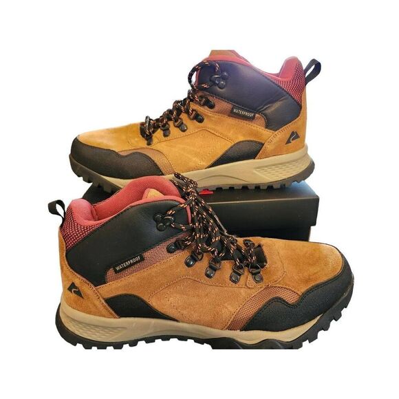 Ozark Trail Men's Size 13 Redlined Mid Hiker Cow Suede Waterproof Boots - Picture 1 of 4